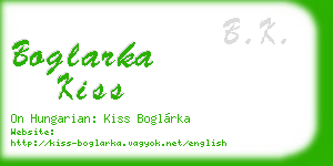 boglarka kiss business card
